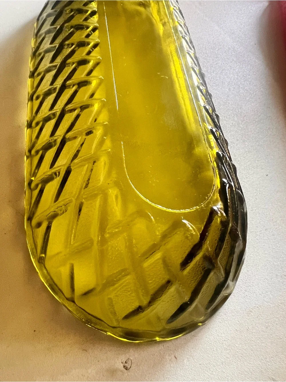Vintage Indian Glass Avacodo Green Celery Dish